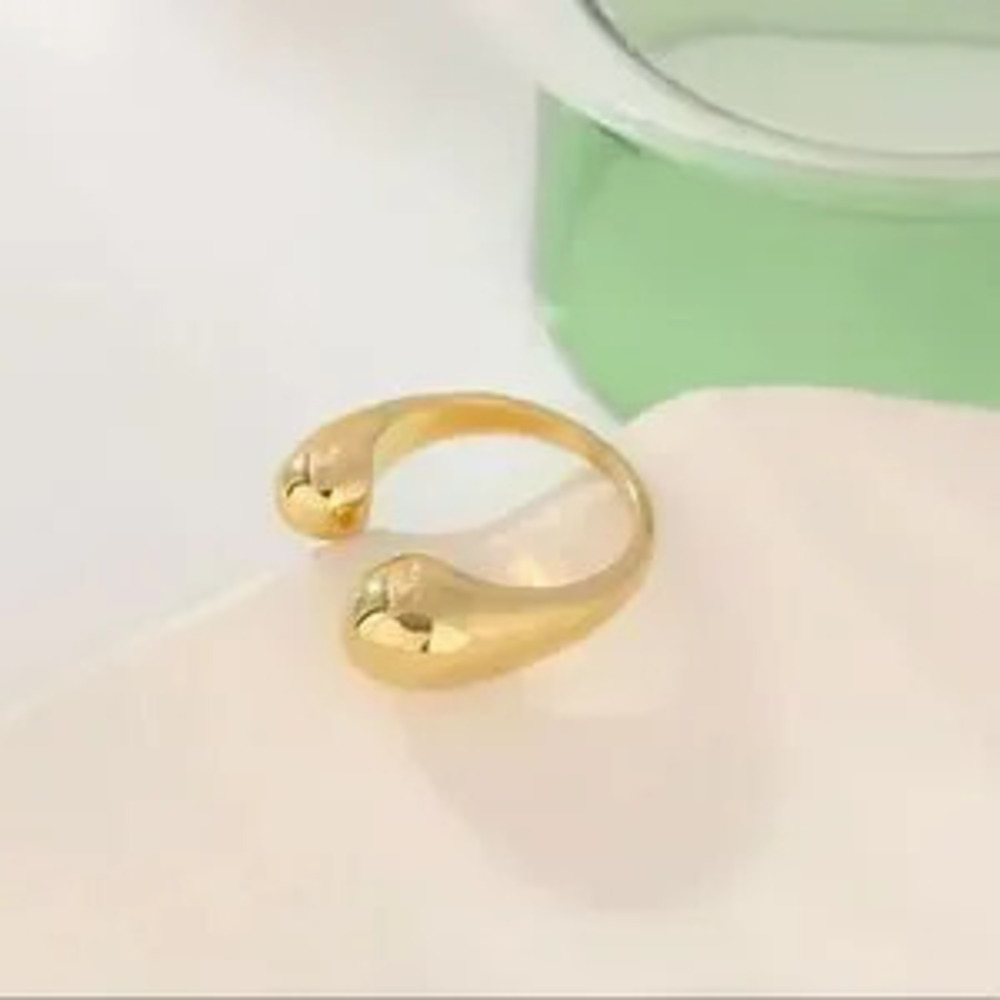 NEW 18K Gold?Plated Chunky Open Irregular Ring